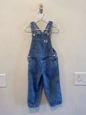 Zara kids denim overalls size 2t blue jean classic bib 100% cotton